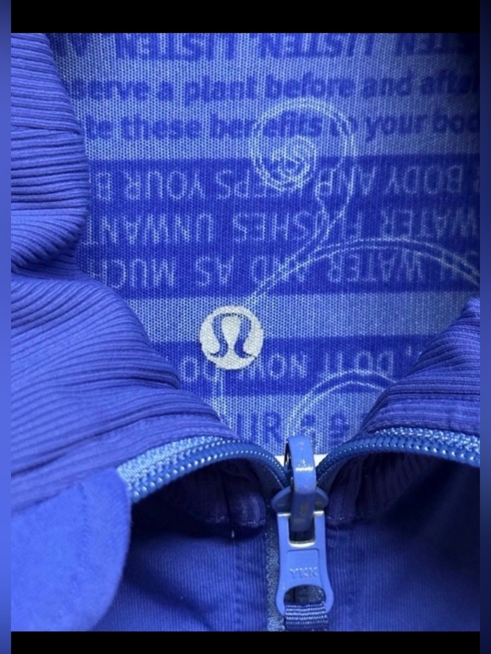 Lululemon Define Jacket Blue Manifesto Print Luon Full Zip Size 4 - Picture 10 of 10